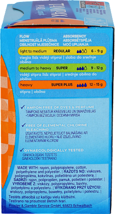 Tampony Compak Pearl Super Plus  Tampax