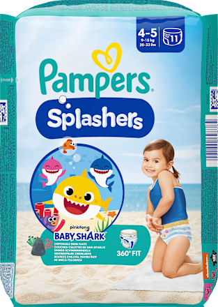 Plienky na plávanie Splashers veľ. 4-5 (9 - 15 kg) Pampers