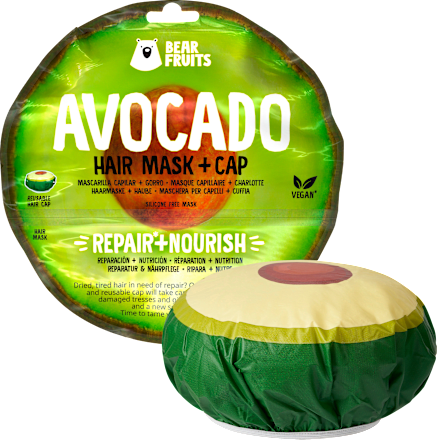 Haarmaske Avocado, Hair mask + cap Bear Fruits