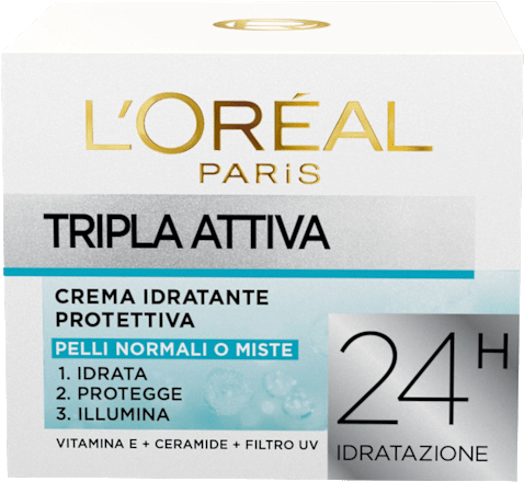 Crema idratante protettiva Tripla Attiva pelli normali o miste L'ORÉAL PARiS