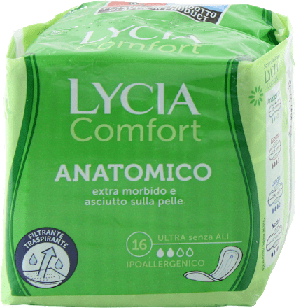 Assorbenti Comfort anatomici ultra senza ali LYCIA