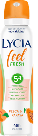Feel Fresh Deodorante spray 5in1 pesca e papaya LYCIA