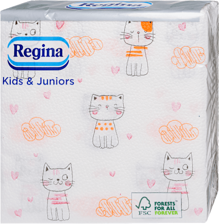 Kids&Junior szalvéta, 1 rétegű, többféle Regina
