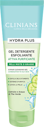 Gel detergete esfoliante attiva purificante Hydra Plus CLINIANS