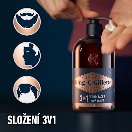 šampon na vousy King. C. Gillette