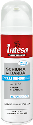 Schiuma da barba pelli sensibili intesa