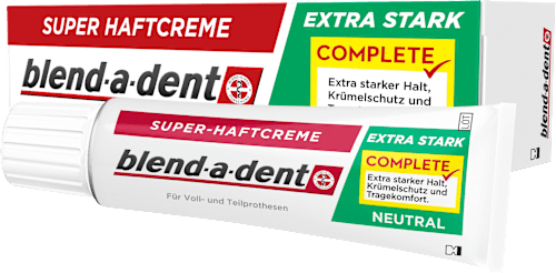 Haftcreme Complete extra stark neutral blend-a-dent