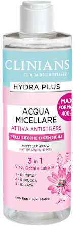 Acqua micellare attiva antistress Hydra Plus CLINIANS