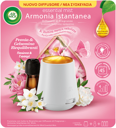 Kit diffusore di fragranze peonia e gelsomino riequilibranti AIR WICK