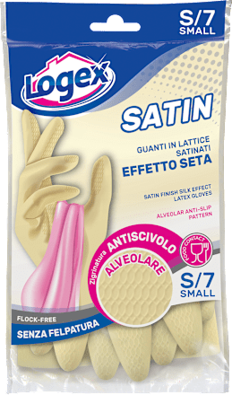 SATIN gumene rukavice - veličina S, 1 par Logex
