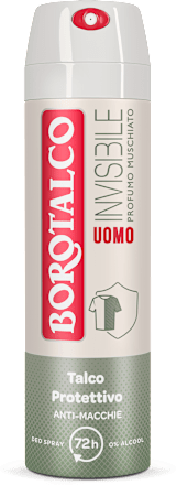 Deodorante spray Invisible Talco Protettivo al profumo muschiato BOROTALCO