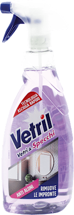 Spray vetri e specchi anti aloni Vetril