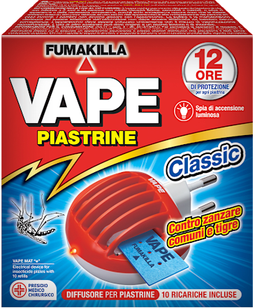 Diffusore per piastrine antizanzare con ricariche VAPE