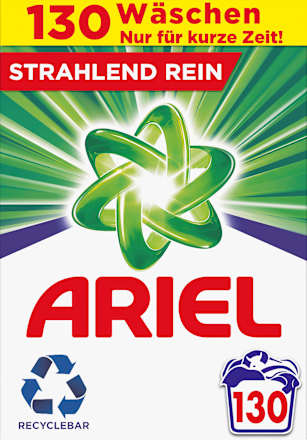 Vollwaschmittel Pulver Strahlend Rein Mega Pack ARIEL