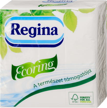 Szalvéta Ecoring, fehér, 1 rétegű Regina