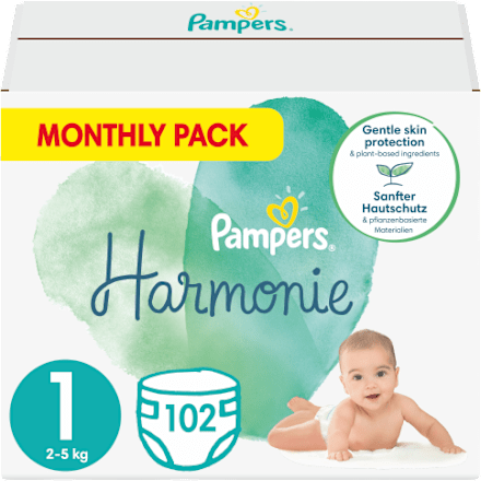 Plenice velikost 1 - mesečno pakiranje (2-5 kg) Pampers Harmonie