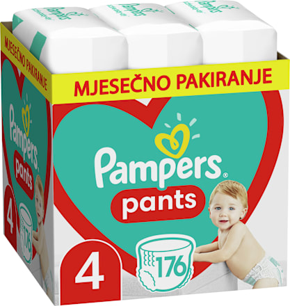 Pelene-gaćice mjesečno pakiranje, vel.4 (9 - 15 kg) Pampers active baby