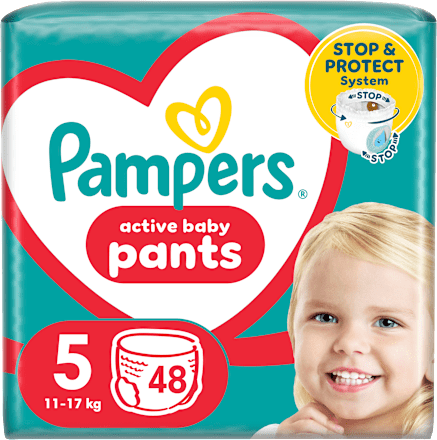 plenkové kalhotky Jumbo Pack, velikost 5 Pampers active baby