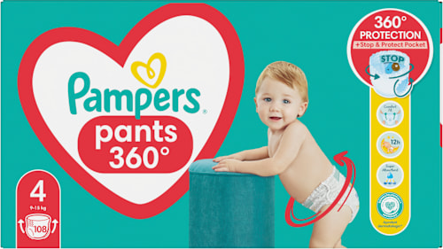 Scutece chiloțel Mega Box, numărul 4, 9-15 kg Pampers