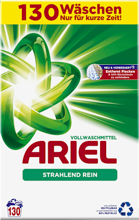 Vollwaschmittel Pulver Strahlend Rein Mega Pack ARIEL