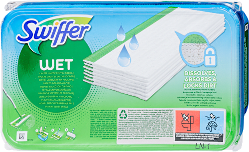 Nedves padlótisztító kendő Swiffer