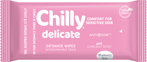 Vlhčené utierky na intímnu hygienu delicate Chilly