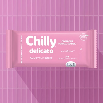 Vlhčené utierky na intímnu hygienu delicate Chilly