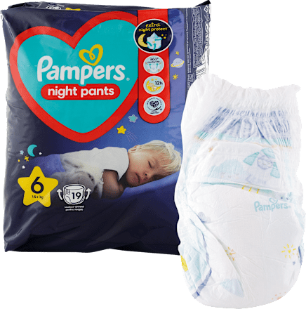 Гащички Night Pants 6 (15+ кг) Pampers