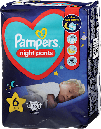 Гащички Night Pants 6 (15+ кг) Pampers