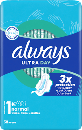 Binden Ultra Normal mit Flügel Sparpackung always