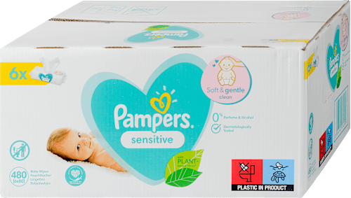 Nedves törlőkendő, Sensitive 6X80db Pampers