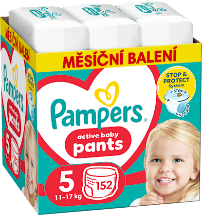 plenkové kalhotky, měsíční box, velikost 5 Pampers active baby
