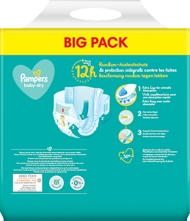 Windeln Baby Dry Gr.5+ Junior Plus (12-17 kg), Big Pack Pampers