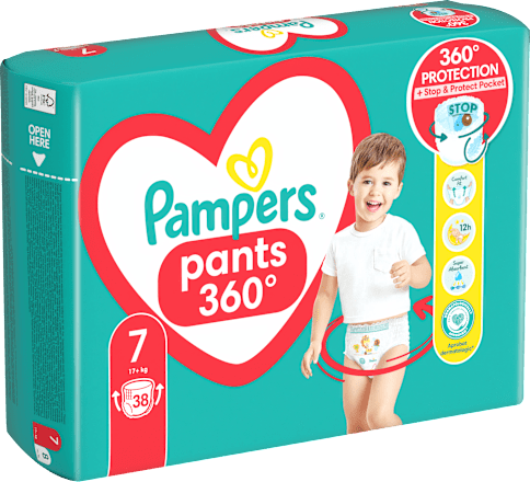 Гащички Pants 360°, размер 7 (17+ kg) Pampers active baby