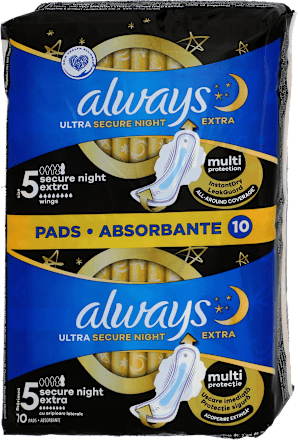 Дамски превръзки Ultra Secure Night Extra always