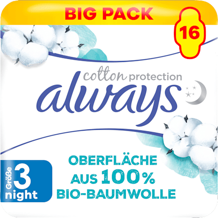 Ultra-Binden Cotton Protection Night Big Pack always