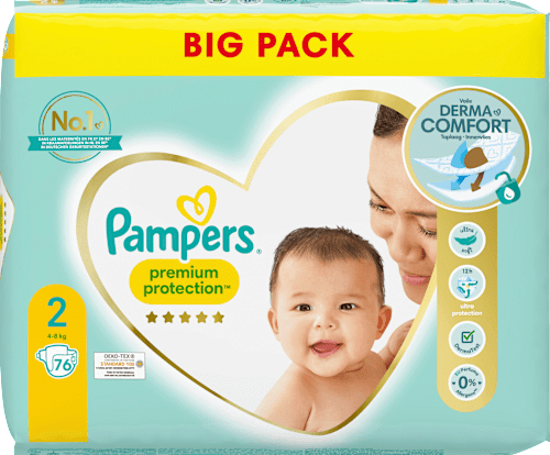 Windeln Premium Protection Gr. 2 Mini, New Baby (4-8 kg), Big Pack Pampers