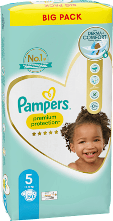 Windeln Premium Protection Gr. 5 Junior (11-16 kg), Big Pack Pampers