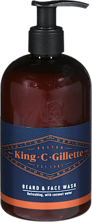 Gel za umivanje brade in obraza King. C. Gillette