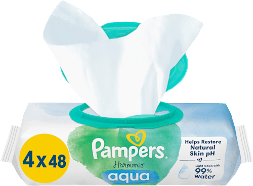 Feuchttücher aqua (4x48 St) Pampers Harmonie