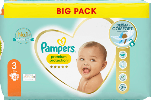 Windeln Premium Protection Gr. 3 Midi (6-10 kg), Big Pack Pampers