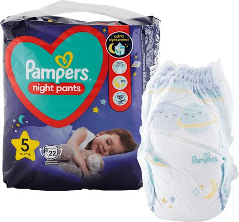 night pants pelene-gaćice za noć vel. 5 (12 - 17 kg) Pampers night pants