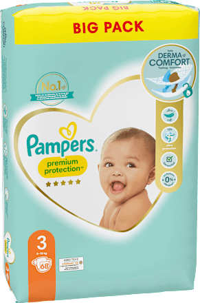 Windeln Premium Protection Gr. 3 Midi (6-10 kg), Big Pack Pampers