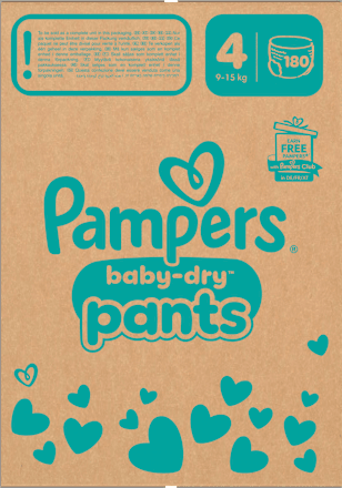 Baby Pants Baby Dry Gr.4 Maxi (9-15 kg), Monatsbox Pampers