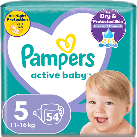 Plienky veľkosť 5 (11 - 16 kg) Pampers active baby