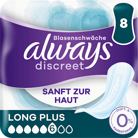 Einlagen für Blasenschwäche Long Plus always