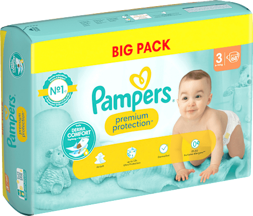 Windeln Premium Protection Gr. 3 Midi (6-10 kg), Big Pack Pampers