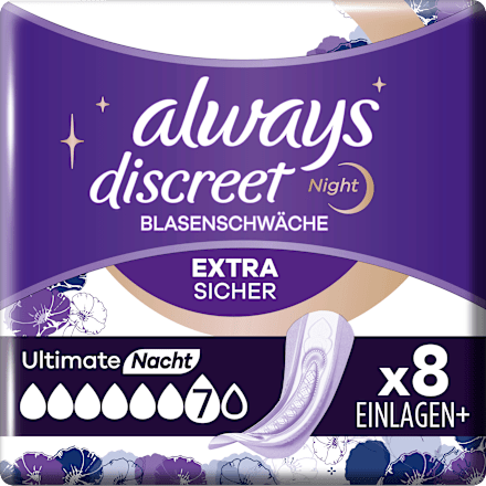 discreet night Einlagen bei Blasenschwäche Ultimate Night always