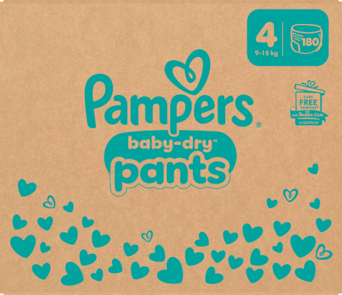 Baby Pants Baby Dry Gr.4 Maxi (9-15 kg), Monatsbox Pampers