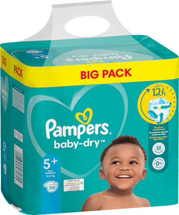 Windeln Baby Dry Gr.5+ Junior Plus (12-17 kg), Big Pack Pampers